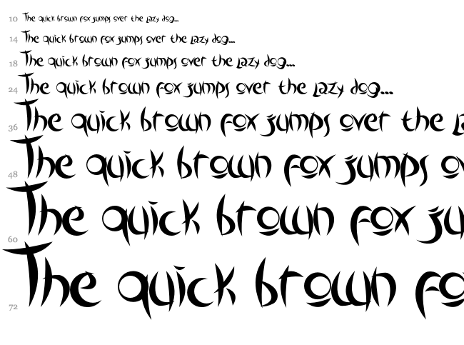 Outsiders font waterfall